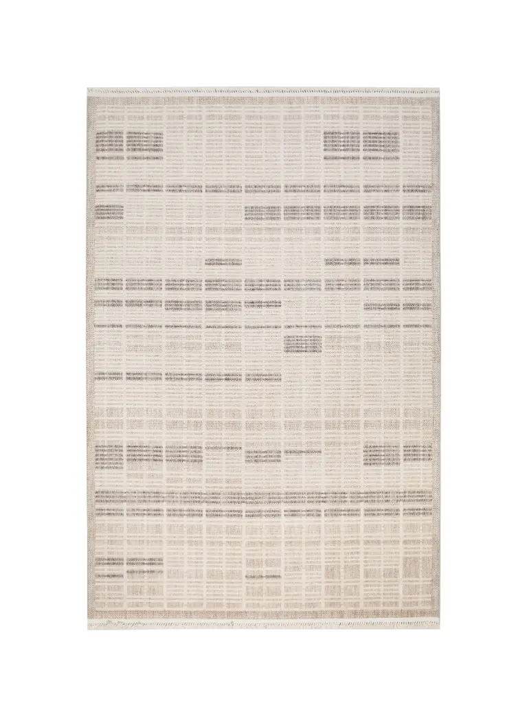 JOSIE - MODERN LOOP LINES RUG - IVORY/GREY