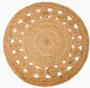 NATURAL ROUND JUTE RUG