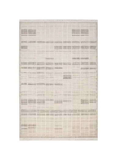 JOSIE - MODERN LOOP LINES RUG - IVORY/GREY